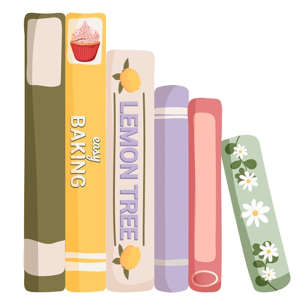 Boeken png sticker schattige illustratie doorzichtige achtergrond