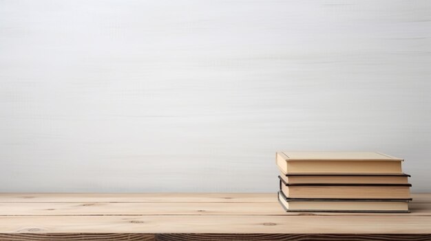 Boeken stapel met kopieerruimte geïsoleerd op een witte achtergrond AI gegenereerde afbeelding