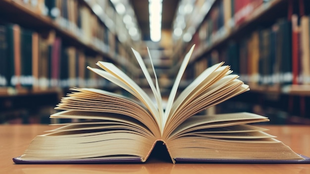 Foto boekenrekken in de bibliotheek met oude boeken