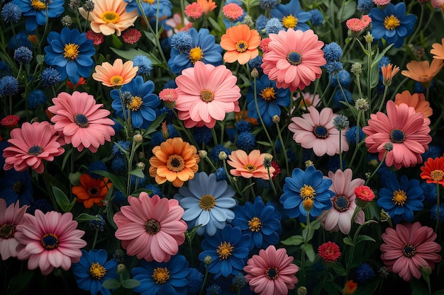 Boeket bloemen in het gras