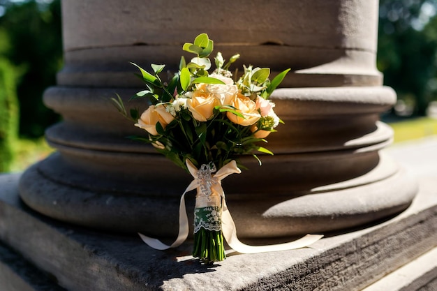 Boeket bruiloft rozen decoratie Huwelijk mooi boeket bloemen