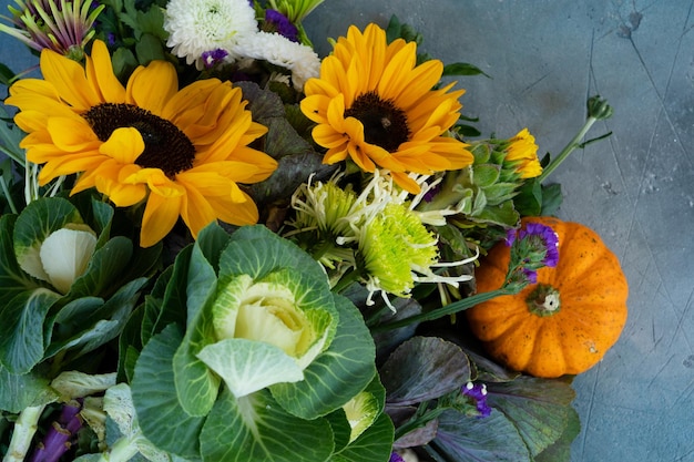 Boeket herfstbloemen