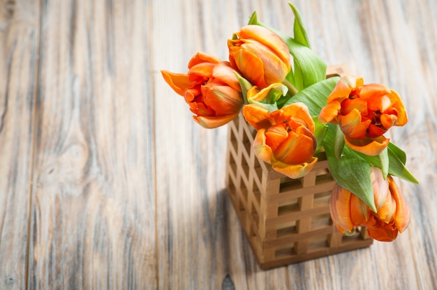 Boeket oranje tulpen