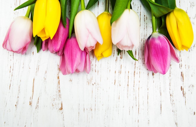 Foto boeket tulpen