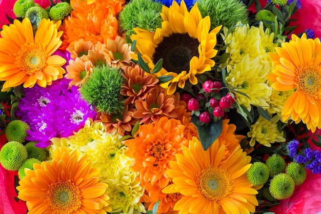 Boeket van kleurrijke bloemen