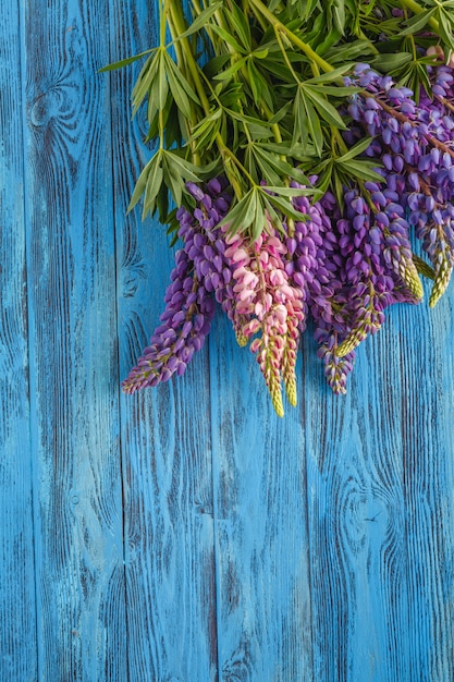 Boeket van wilde lupine bloemen