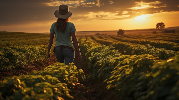 Boer in het veld generatieve ai