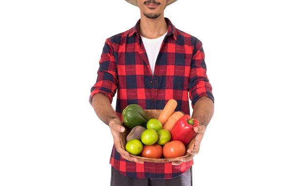 Boer met een fruitmand