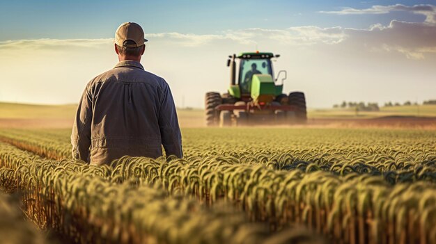 Foto boeren op het veld