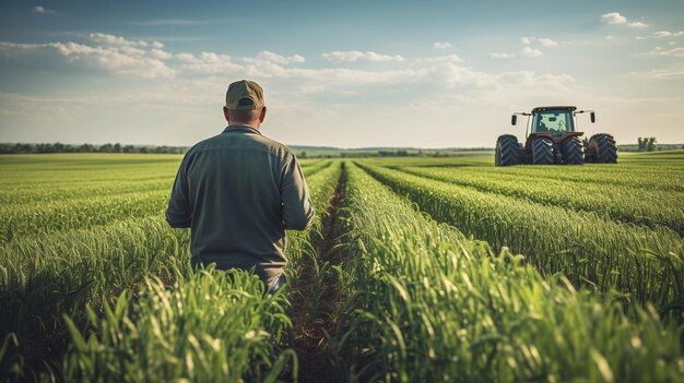 Foto boeren op het veld