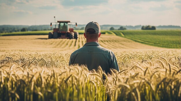 Foto boeren op het veld