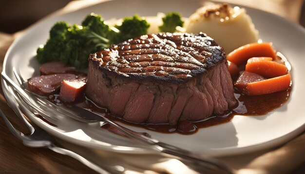 Photo boeuf bourgignon filet mignon beefsteak