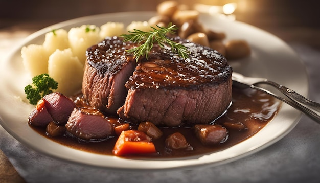 Boeuf Bourgignon Filet Mignon Biefstuk