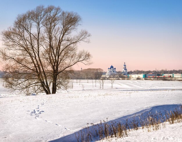 Bogolyubsky Monastery in Bogolyubovo in Vladimir on a sunny evening