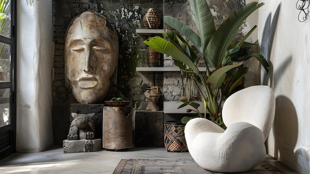 bohemian elegance meets artisanal craftsmanship in a living room oasis