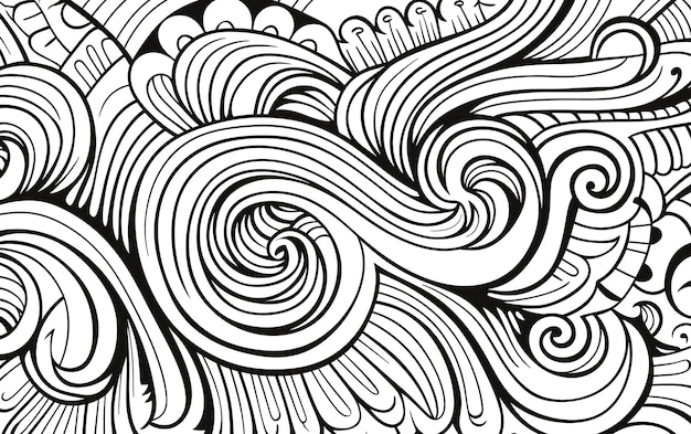 Photo bohemian mindful patterns coloring page black and white