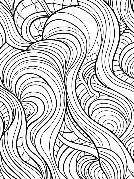 Foto bohemian mindful patterns pagina da colorare in bianco e nero
