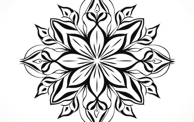 Photo bohemian mindful patterns coloring page black and white