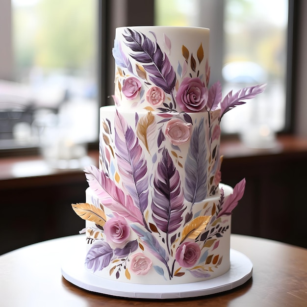 Фото Богемский тематический свадебный торт десерты для свадьбы