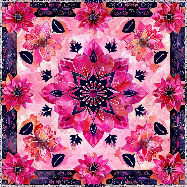 Boho batik pattern background