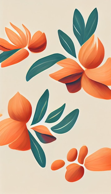 boho botanical minimal print postal mural digital illustration scandinavian concept social media banner for digital marketing contemporary background post template hand drawn concept