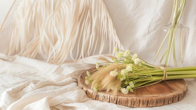 Boho decor with a green celery