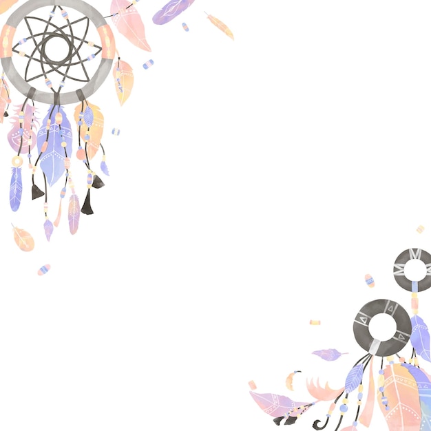 boho dream catcher border png