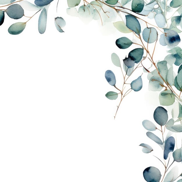 boho eucalyptus watercolor