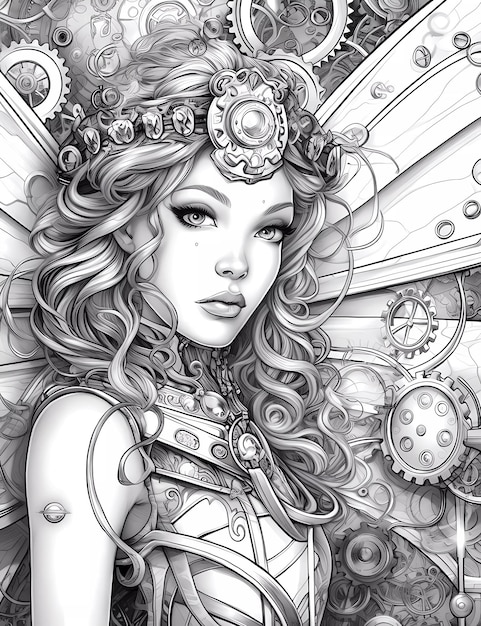 Boho Fairies Coloring Pages Forest Fairy Girl Coloring Fantasy Anime Fans Guest from the Future