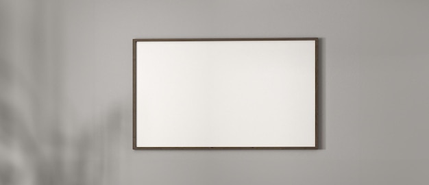 Foto boho grigio parete vuota con una cornice di foto sfondo luce moderna vista della natura giapponese d rendering