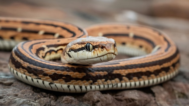 Boiga multo maculata snake closeup on natural background