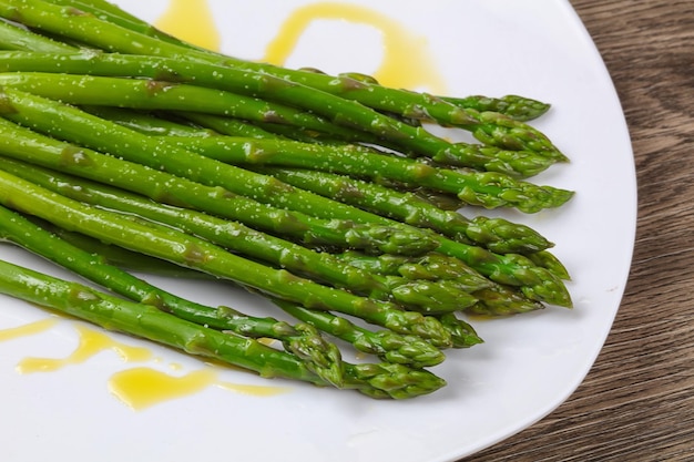 Boiled asparagus