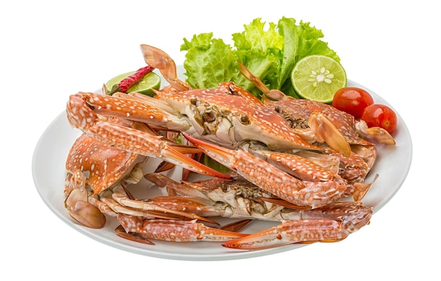 Boiled blue crab