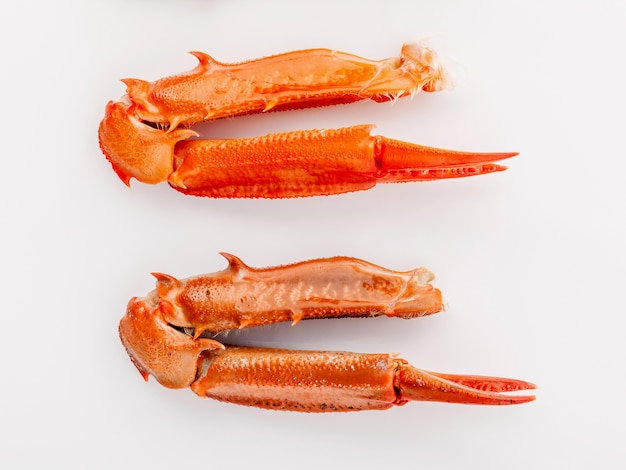 Boiled crab isolated on white background for crabs and seafood menu.