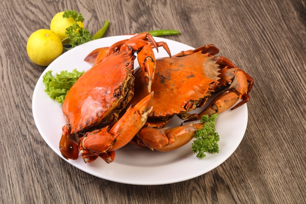 Boiled crab