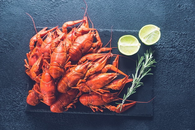 Boiled crayfish with seasonings