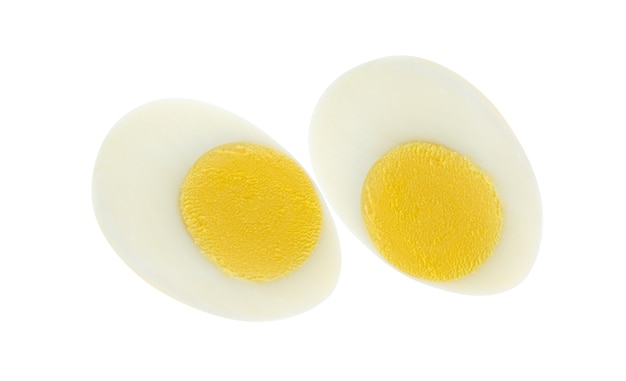 Boiled egg isolated on white 