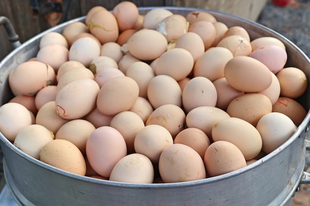 Boiled egg at street food