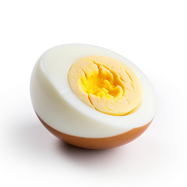 boiled egg on a white background