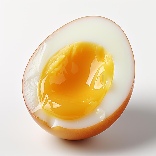 boiled egg on a white background