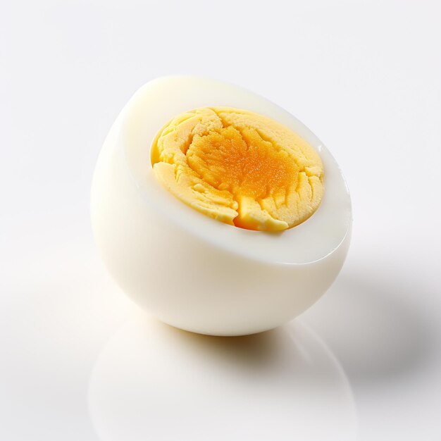 boiled egg on a white background