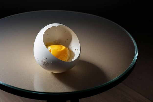 Photo boiled egg on a white background