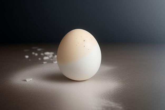 Foto uovo bollito su uno sfondo bianco