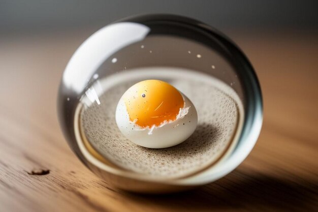 boiled egg on a white background