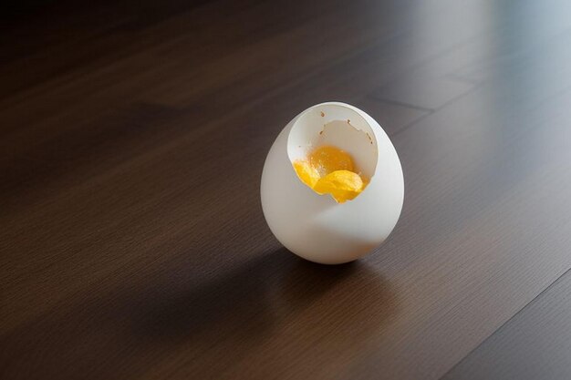 boiled egg on a white background