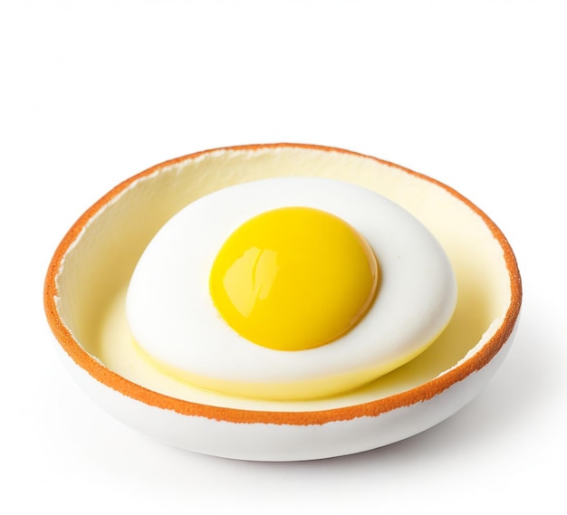 Boiled egg with white background