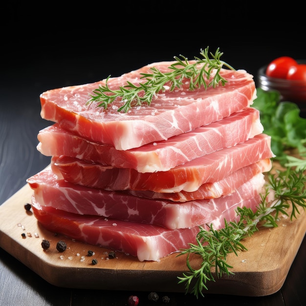 Photo boiled ham sausage slices isolated on a white background