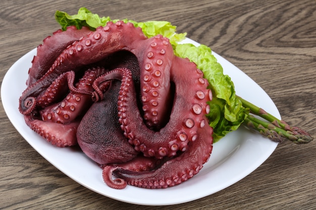 Boiled octopus