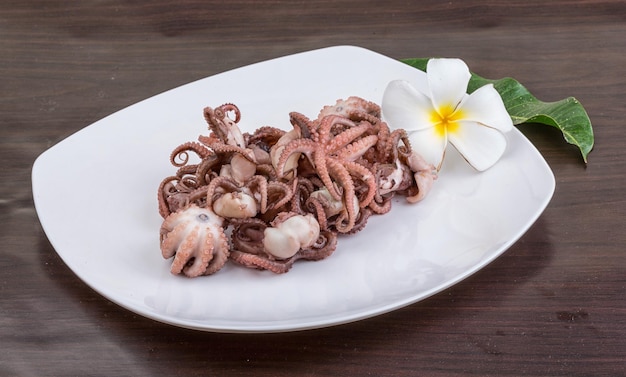 Boiled octopus