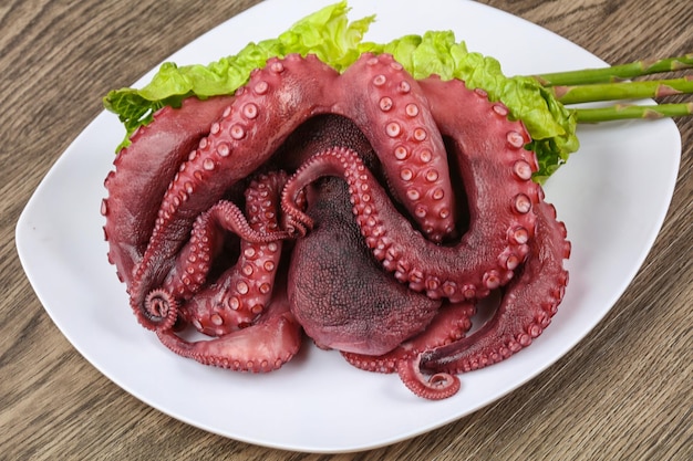 Boiled octopus